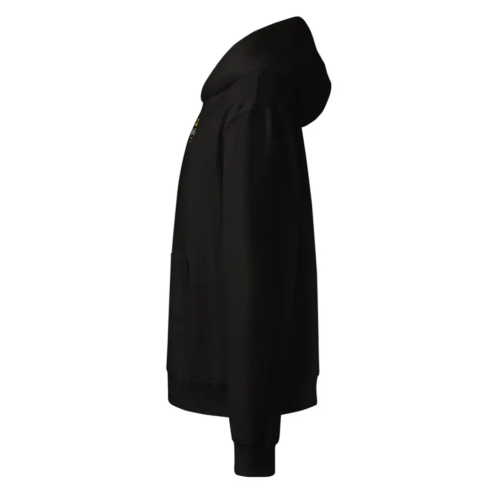 Monograma RyG · Noche — Sudadera oversize con capucha — Black — Left