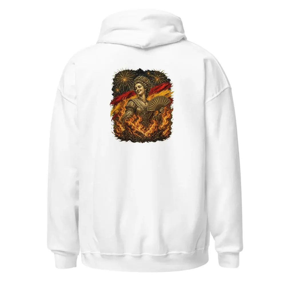 Nit de Foc · Doble cara — Sudadera con capucha — White