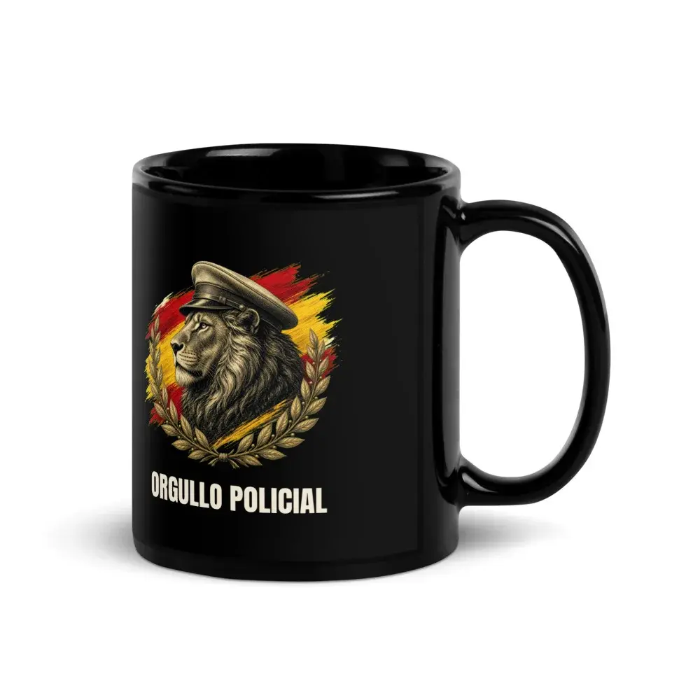 Orgullo Policial · Arte — Taza — Black — Handle on Right