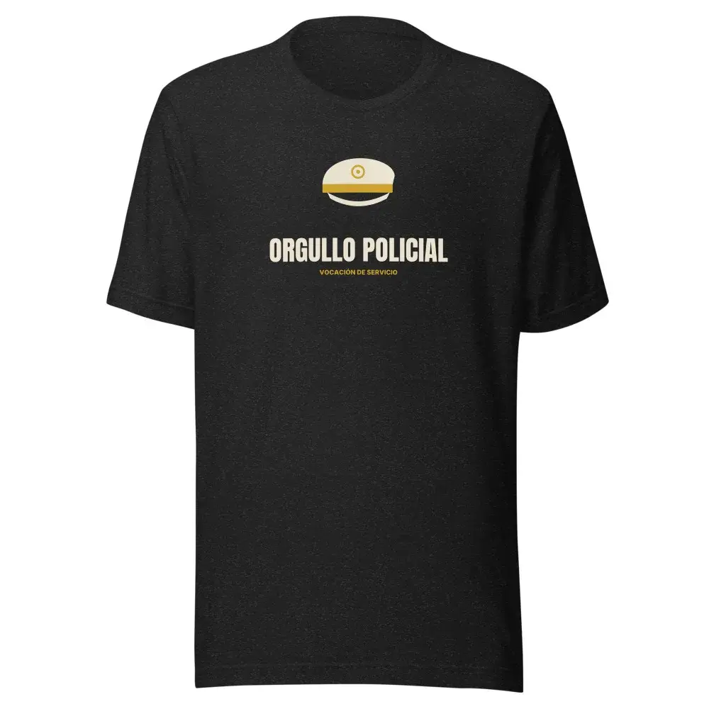 Orgullo Policial Minimal — Camiseta — Black Heather