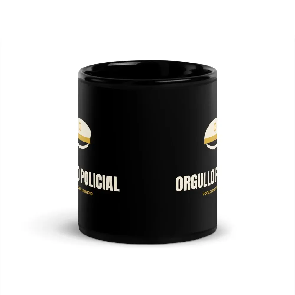 Orgullo Policial Minimal — Taza — Black — Front