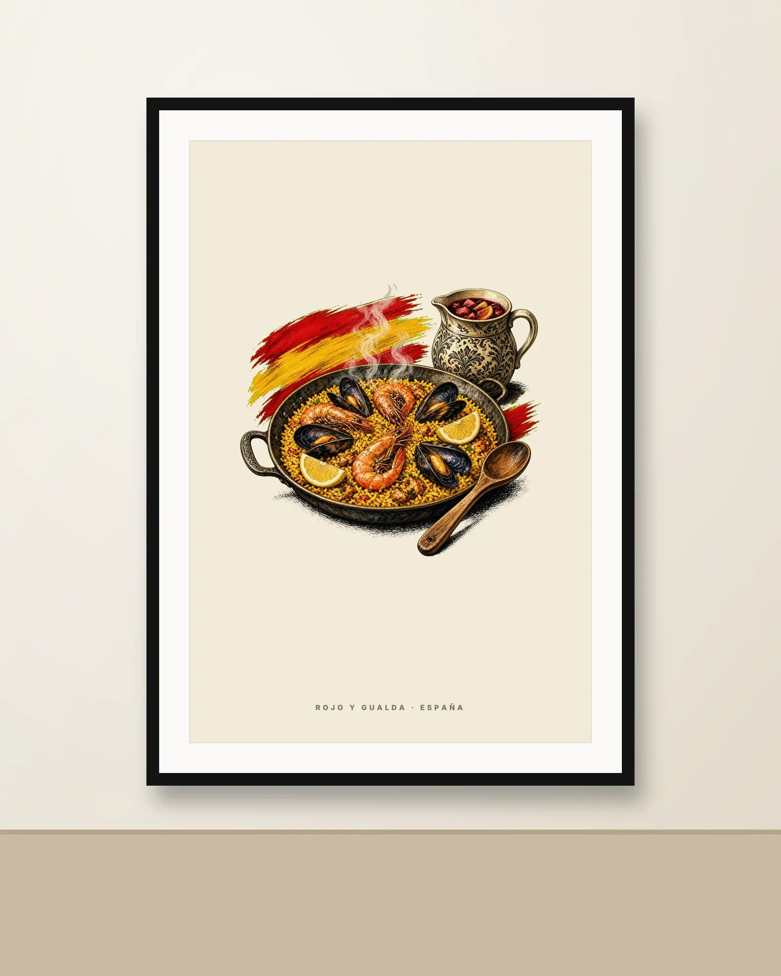 Paella de Domingo · Arte — Lámina enmarcada