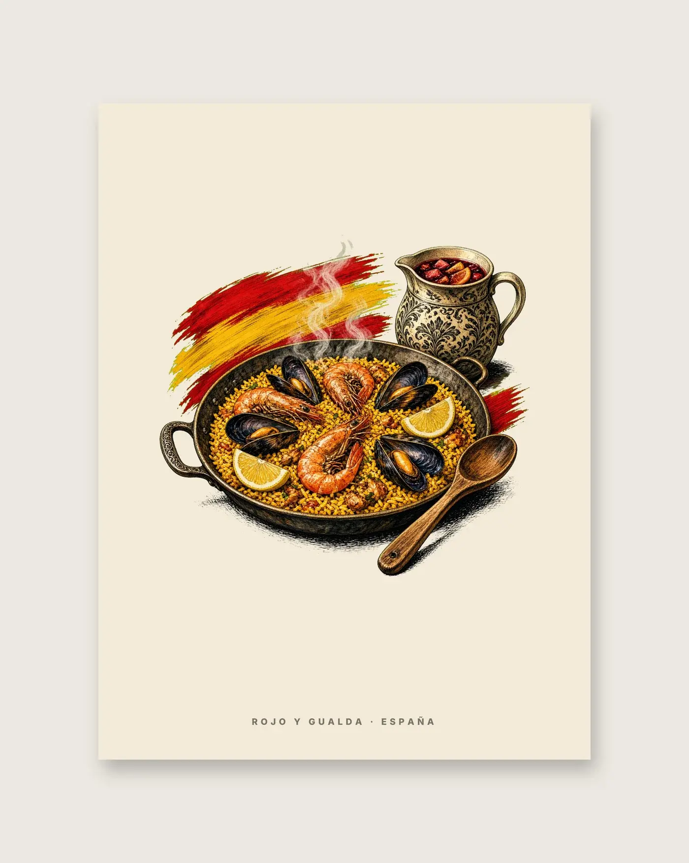 Paella de Domingo · Arte — Póster — detalle