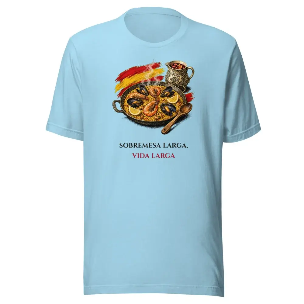 Paella de Domingo · Frase — Camiseta — Ocean Blue