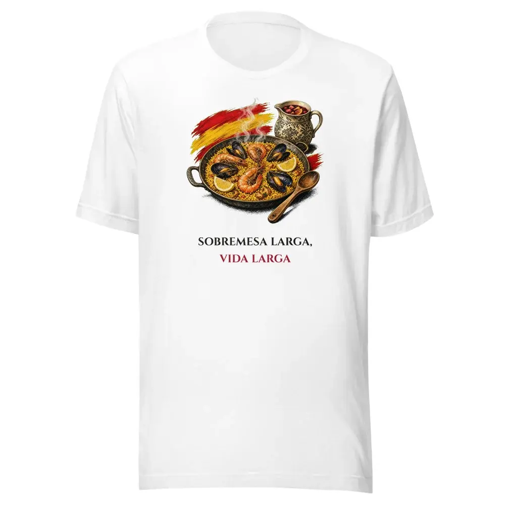 Paella de Domingo · Frase — Camiseta — White