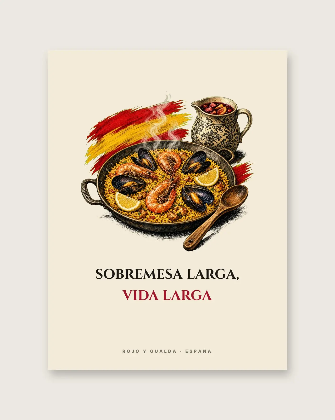 Paella de Domingo · Frase — Póster — detalle