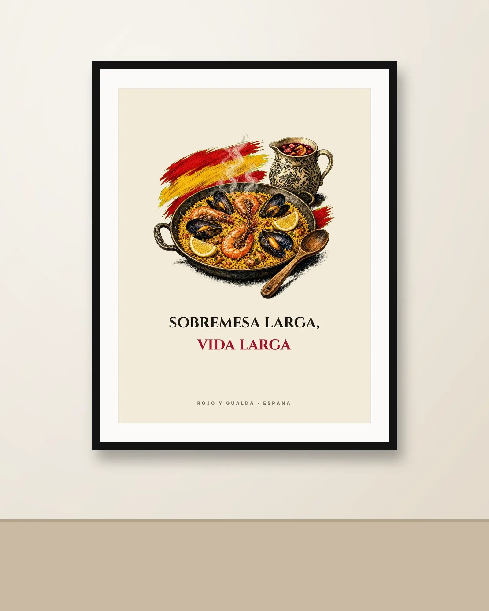 Paella de Domingo · Frase — Póster