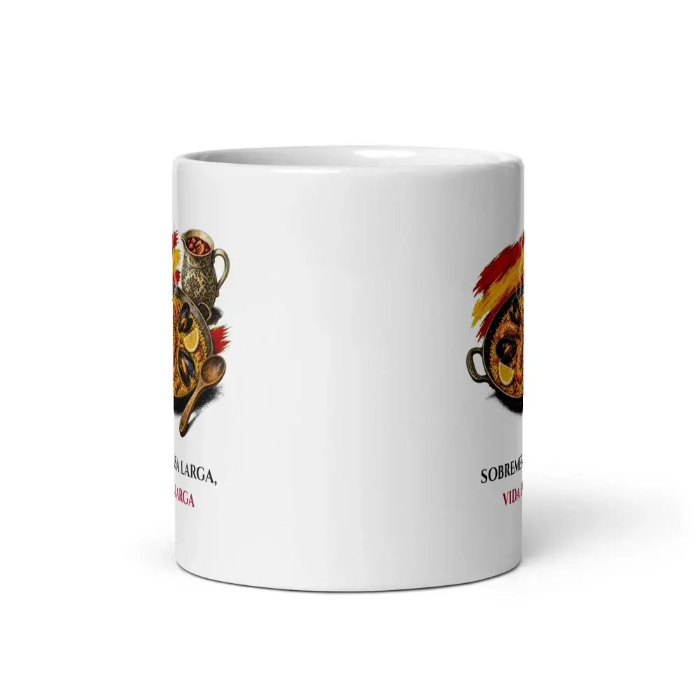 Paella de Domingo · Frase — Taza — White — Front view