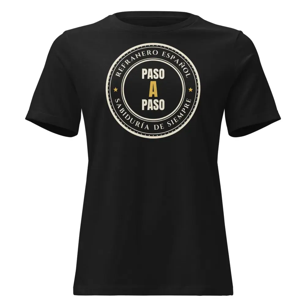 «Paso a paso» · Noche — Camiseta de mujer — Black