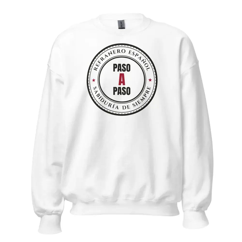 «Paso a paso» — Sudadera — White