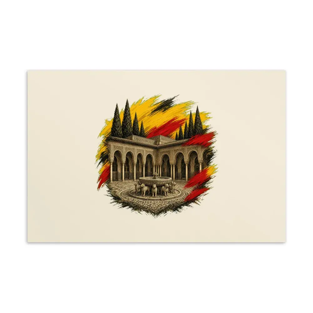Patio de los Leones · Arte — Postal