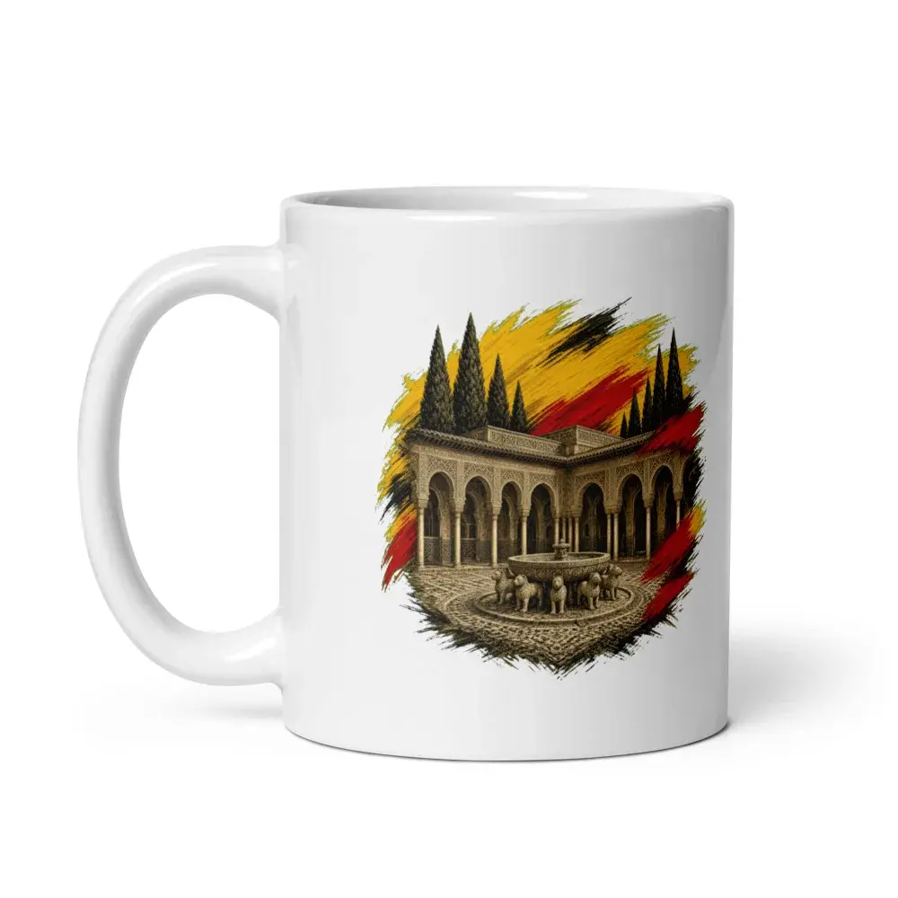Patio de los Leones · Arte — Taza — White — Handle on Left