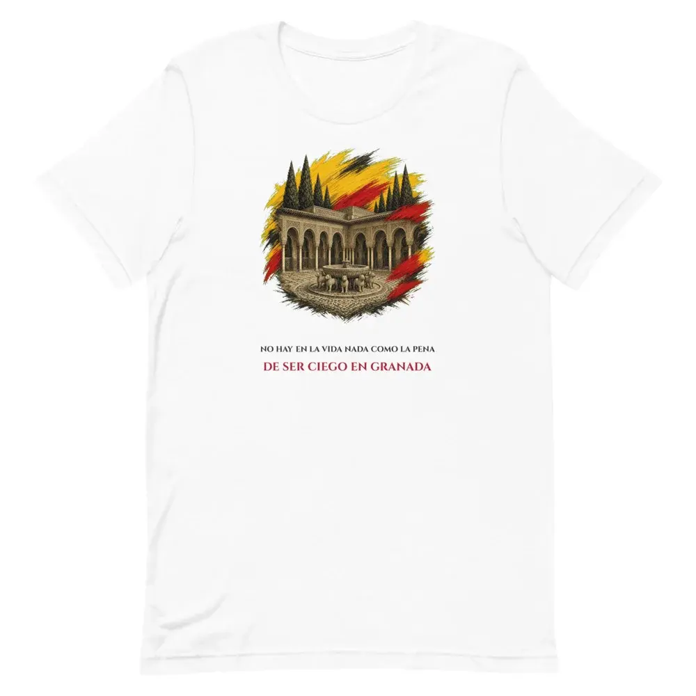 Patio de los Leones · Frase — Camiseta — White — Front
