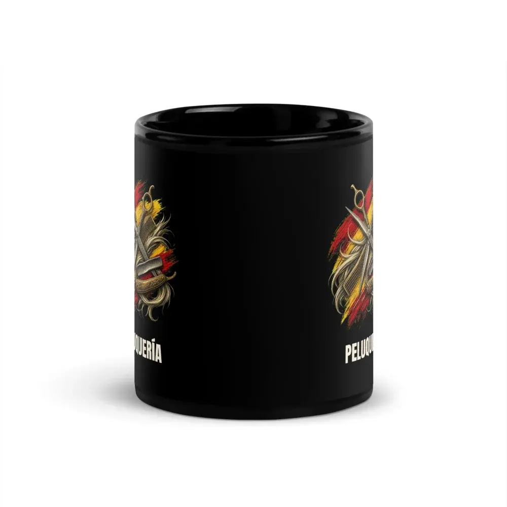 Peluquería · Arte — Taza — Black — Front