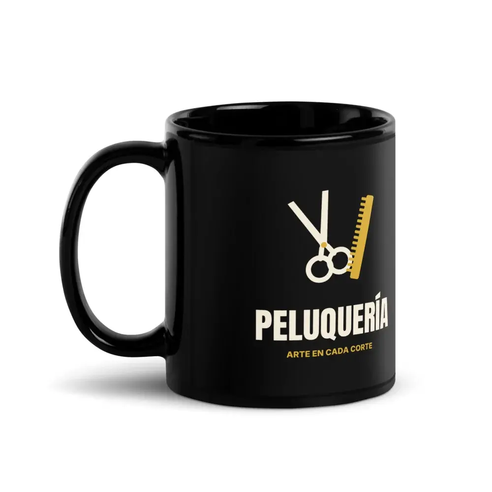 Peluquería Minimal — Taza — Black