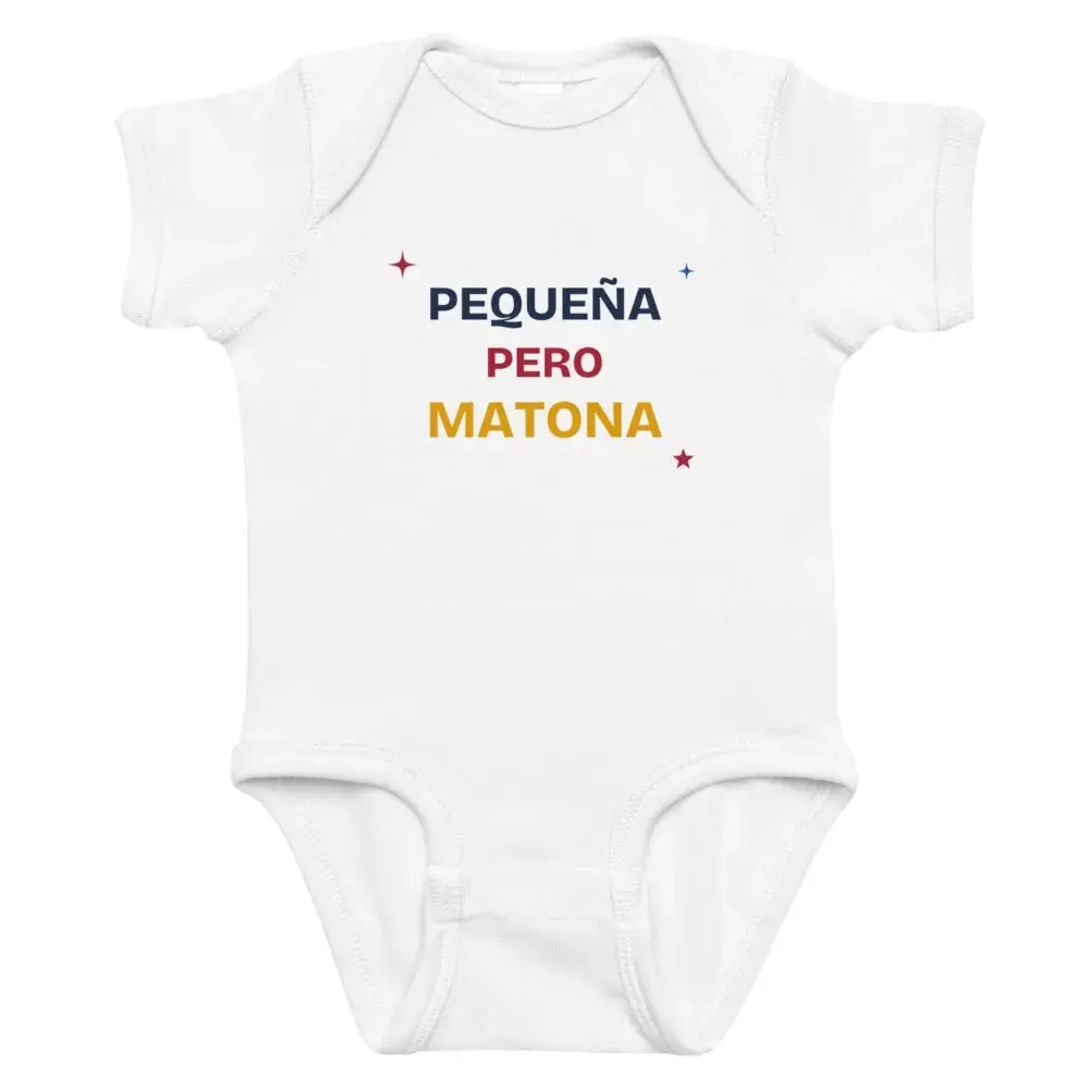 «Pequeña pero matona» — Body de bebé — White — Front