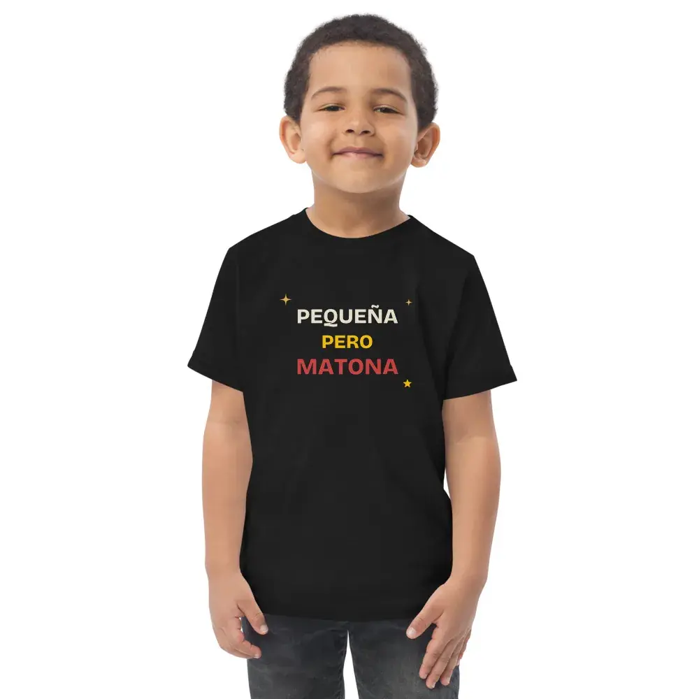 «Pequeña pero matona» · Noche — Camiseta de peque — Black