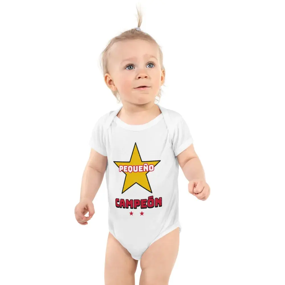 Pequeño Campeón · Día — Body de bebé — White