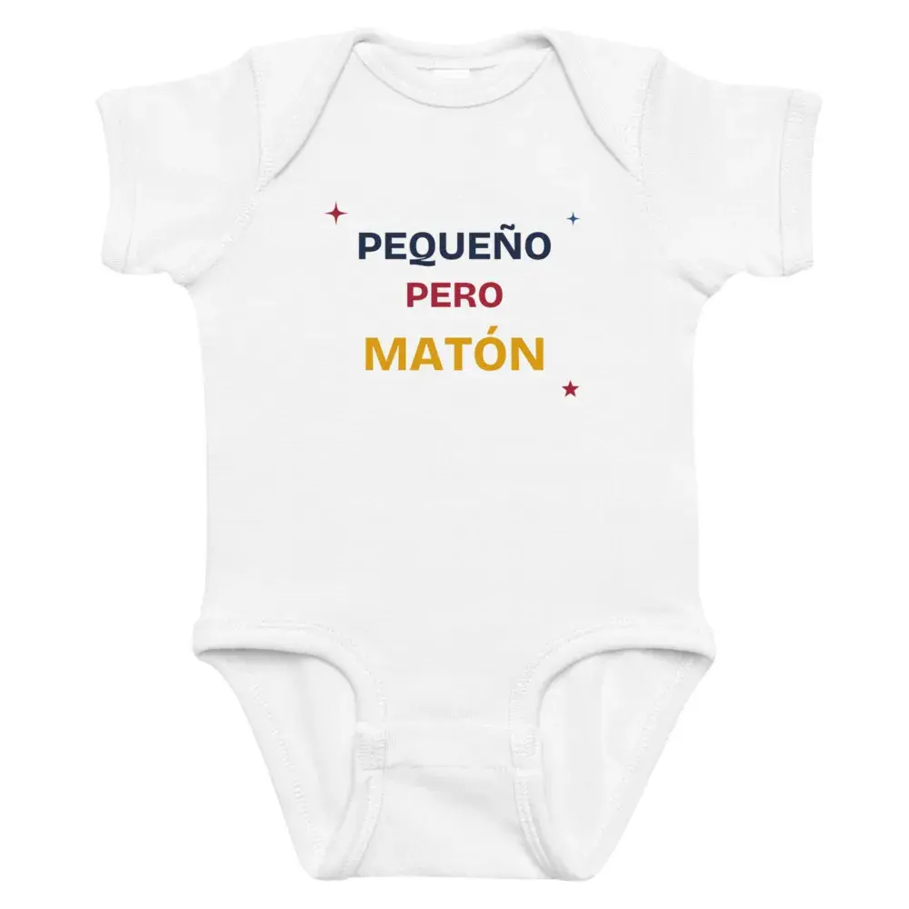 «Pequeño pero matón» — Body de bebé — White — Front