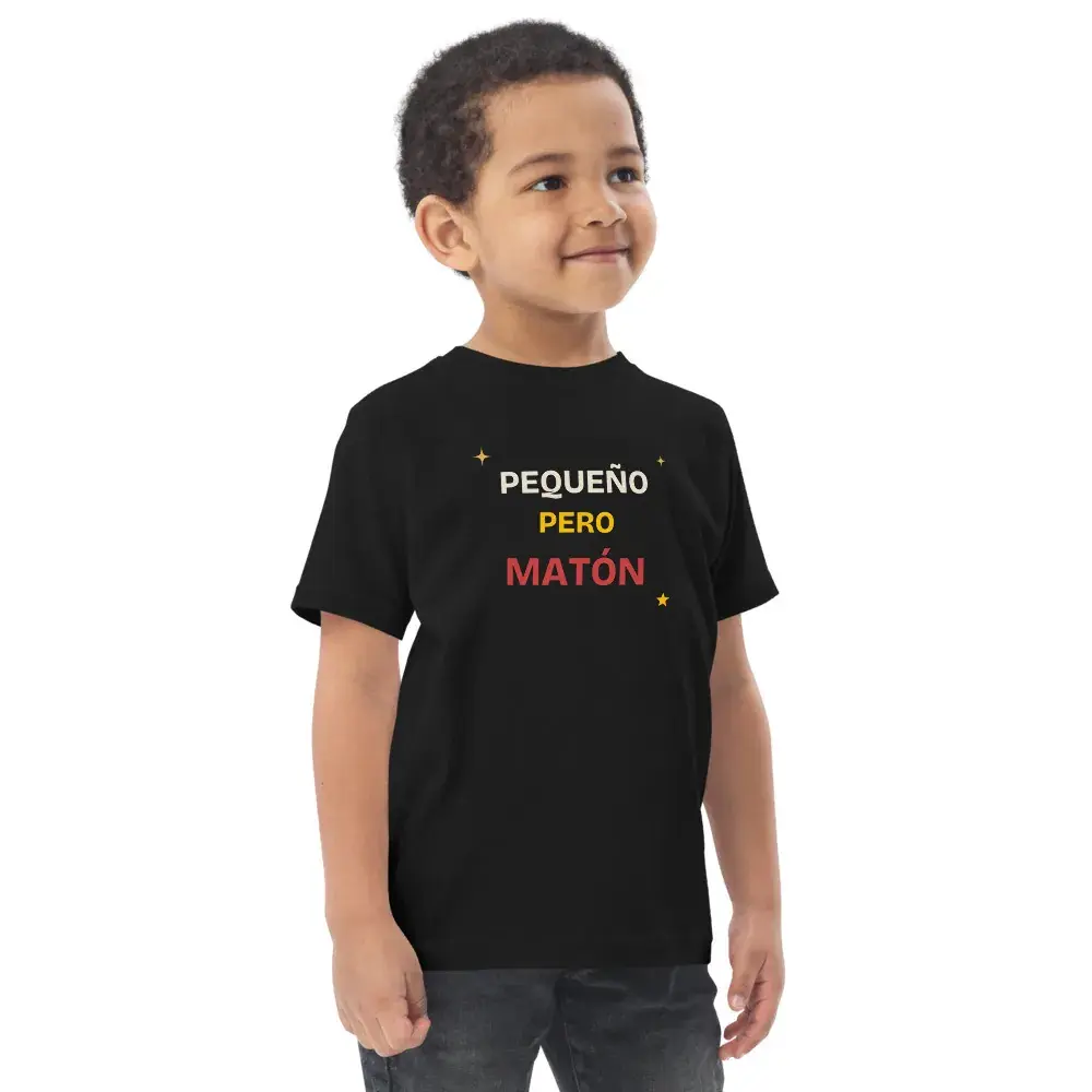 «Pequeño pero matón» · Noche — Camiseta de peque