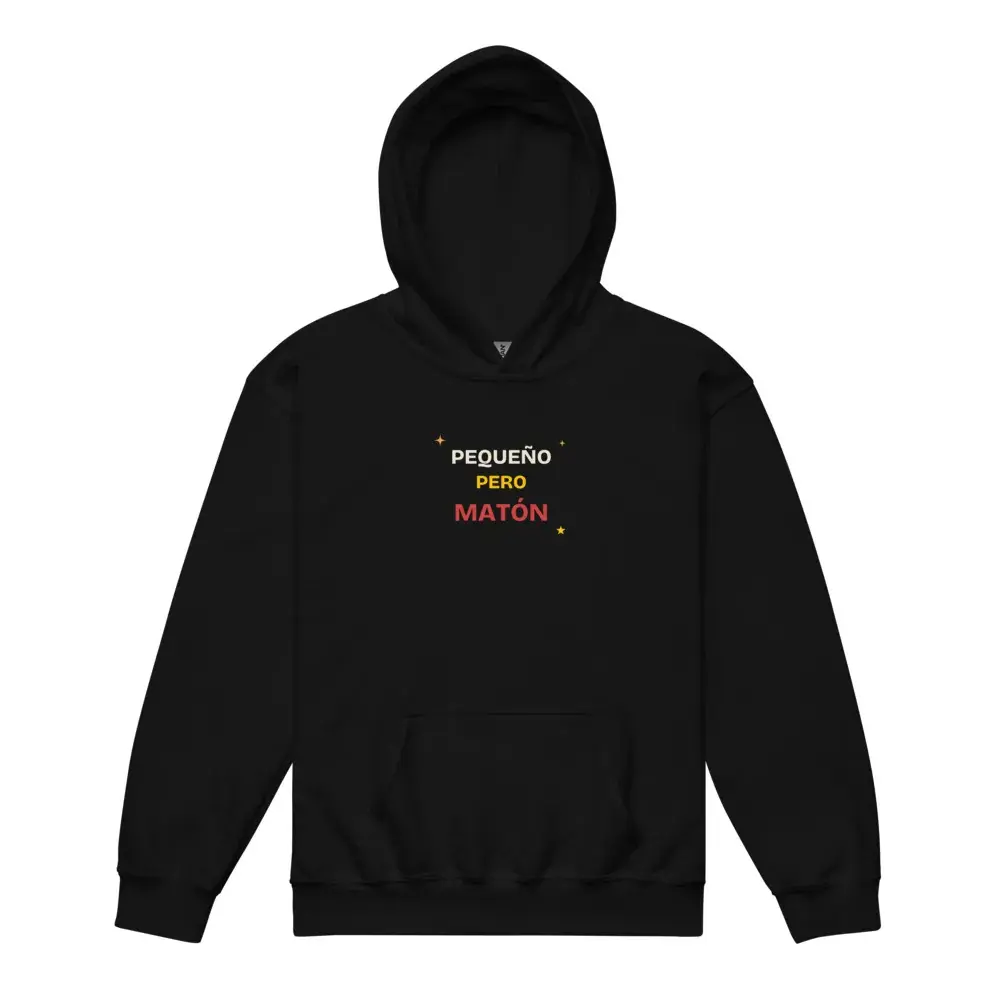 «Pequeño pero matón» · Noche — Sudadera infantil — Black — Front