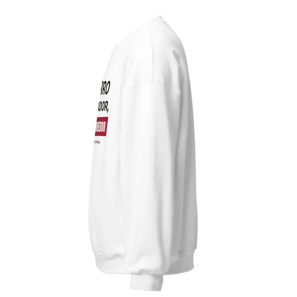 «Perro ladrador, poco mordedor» — Sudadera — White — Left