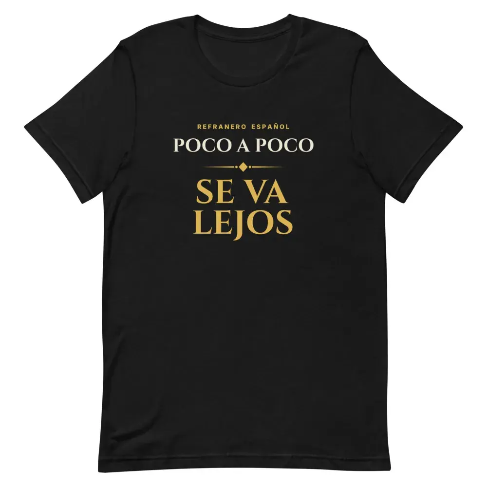 «Poco a poco se va lejos» · Noche — Camiseta — Black — Front