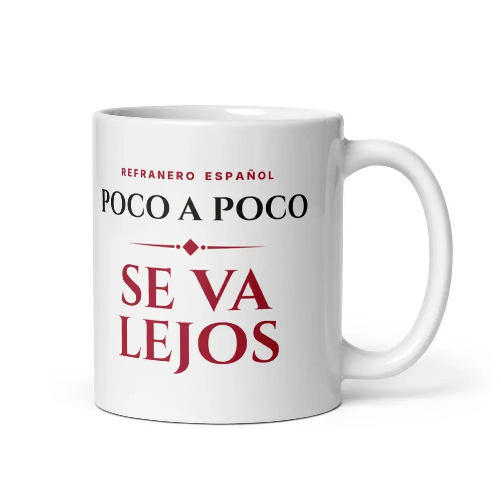 «Poco a poco se va lejos» — Taza