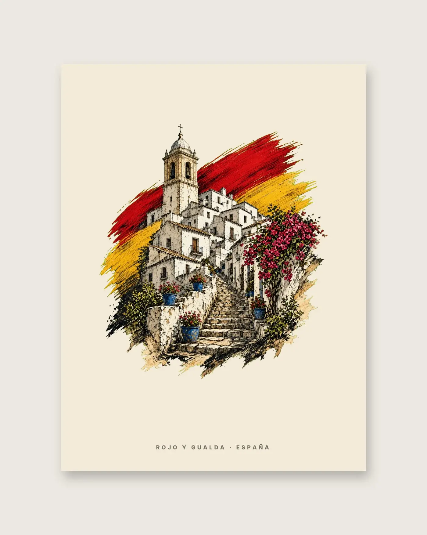Pueblo Blanco · Arte — Póster — detalle