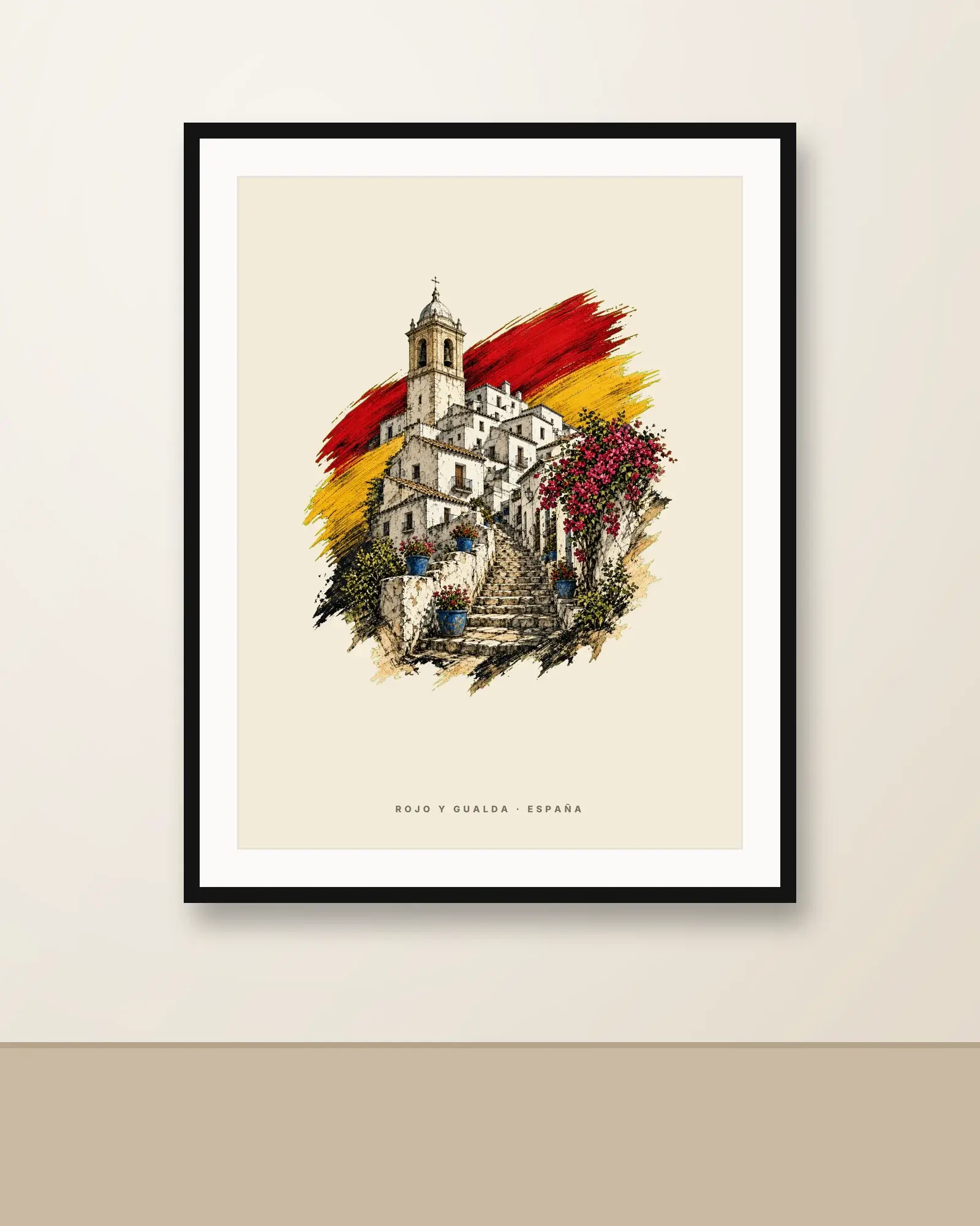Pueblo Blanco · Arte — Póster