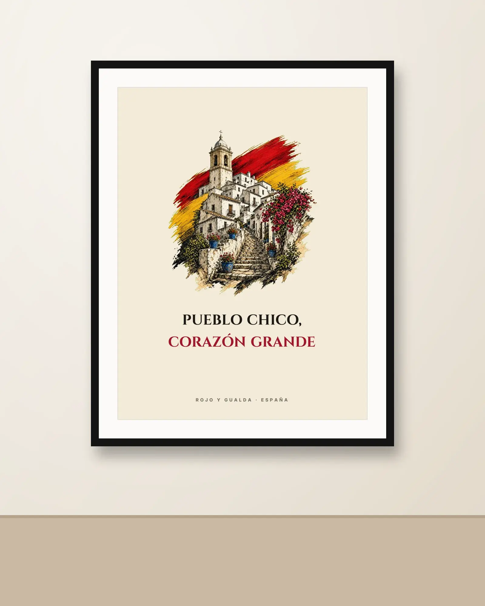 Pueblo Blanco · Frase — Póster