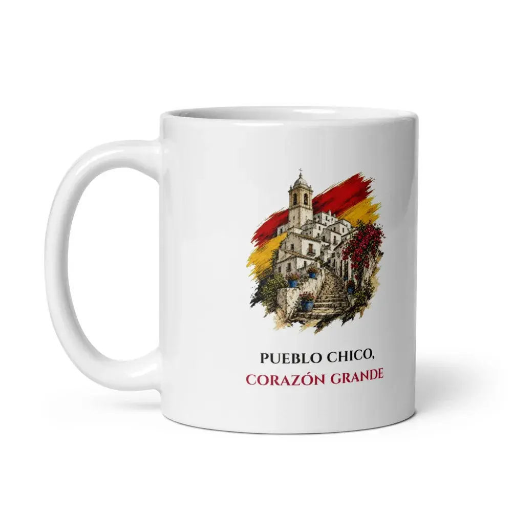Pueblo Blanco · Frase — Taza — White — Handle on Left