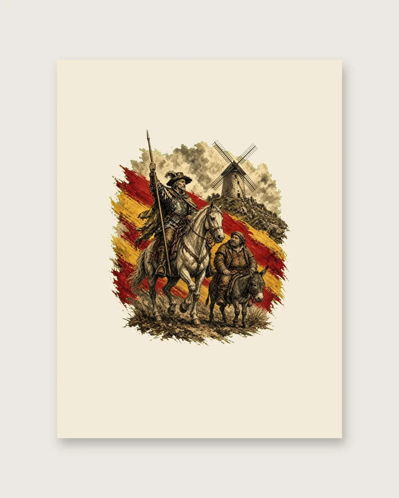 Quijote y Sancho · Arte — Lienzo — detalle