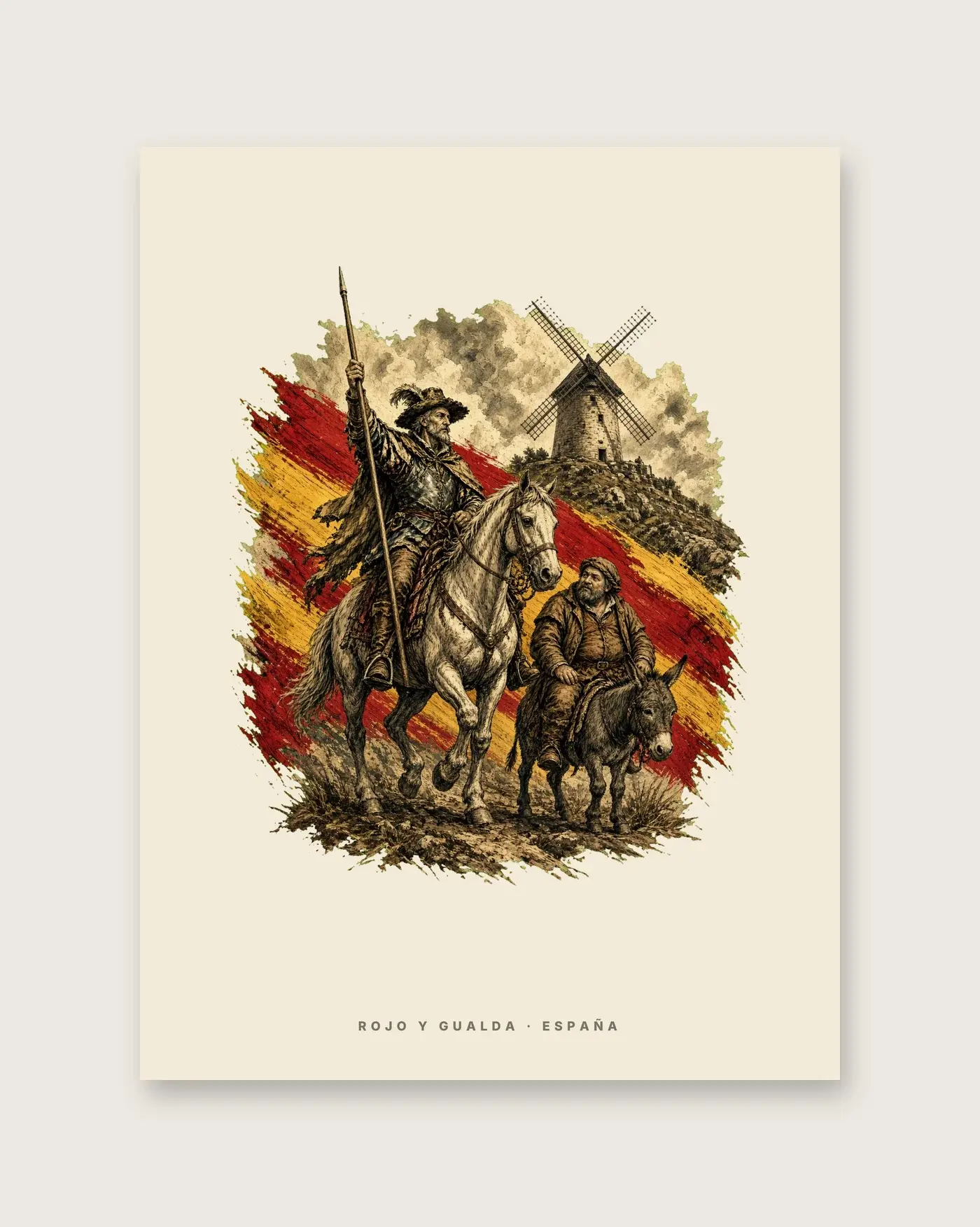 Quijote y Sancho · Arte — Póster — detalle
