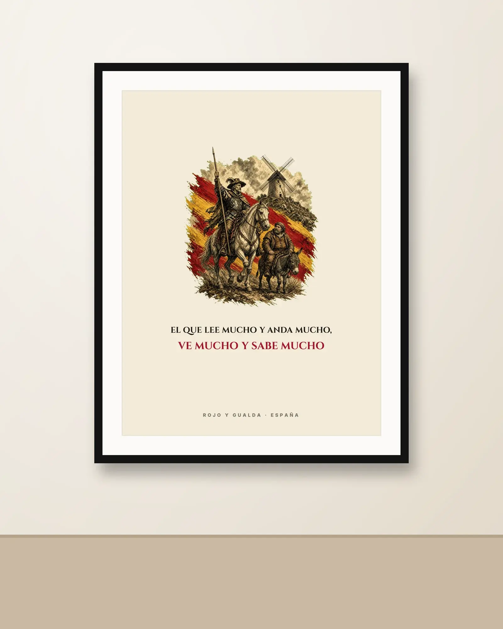 Quijote y Sancho · Frase — Póster — en la pared
