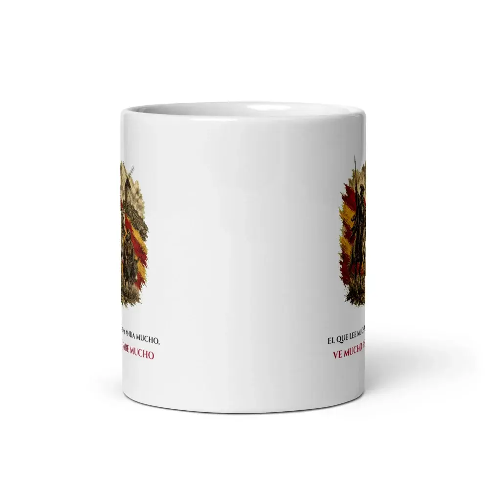 Quijote y Sancho · Frase — Taza — White — Front view