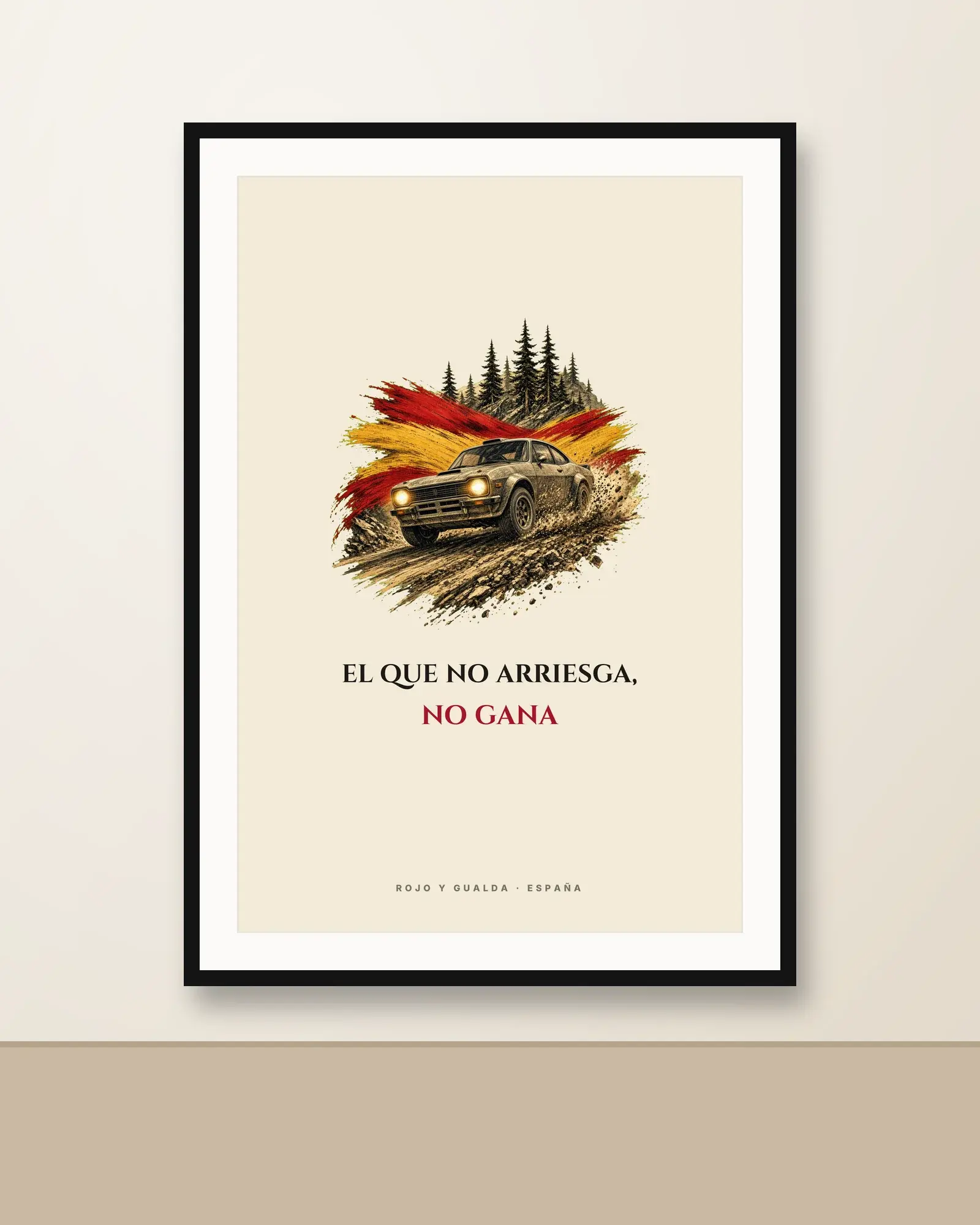 Rally Clásico · Frase — Lámina enmarcada