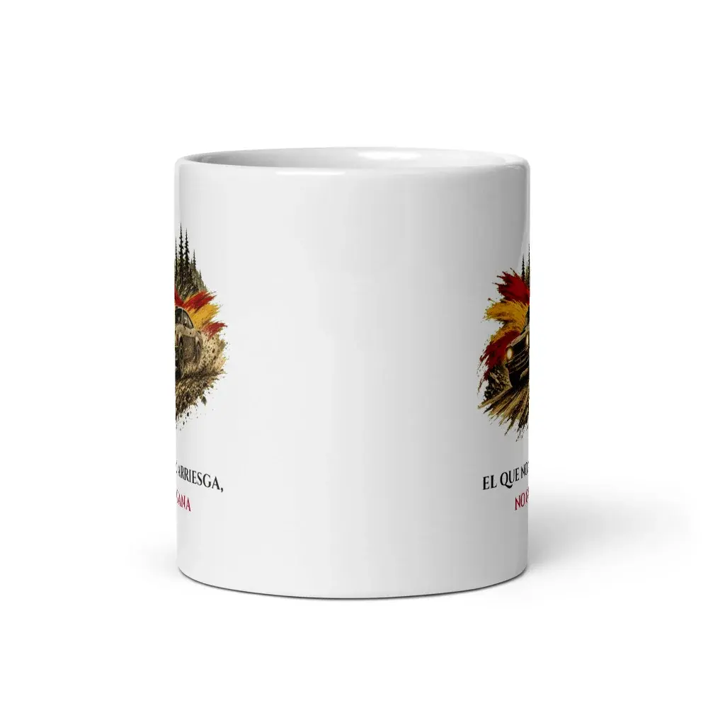 Rally Clásico · Frase — Taza — White — Front view