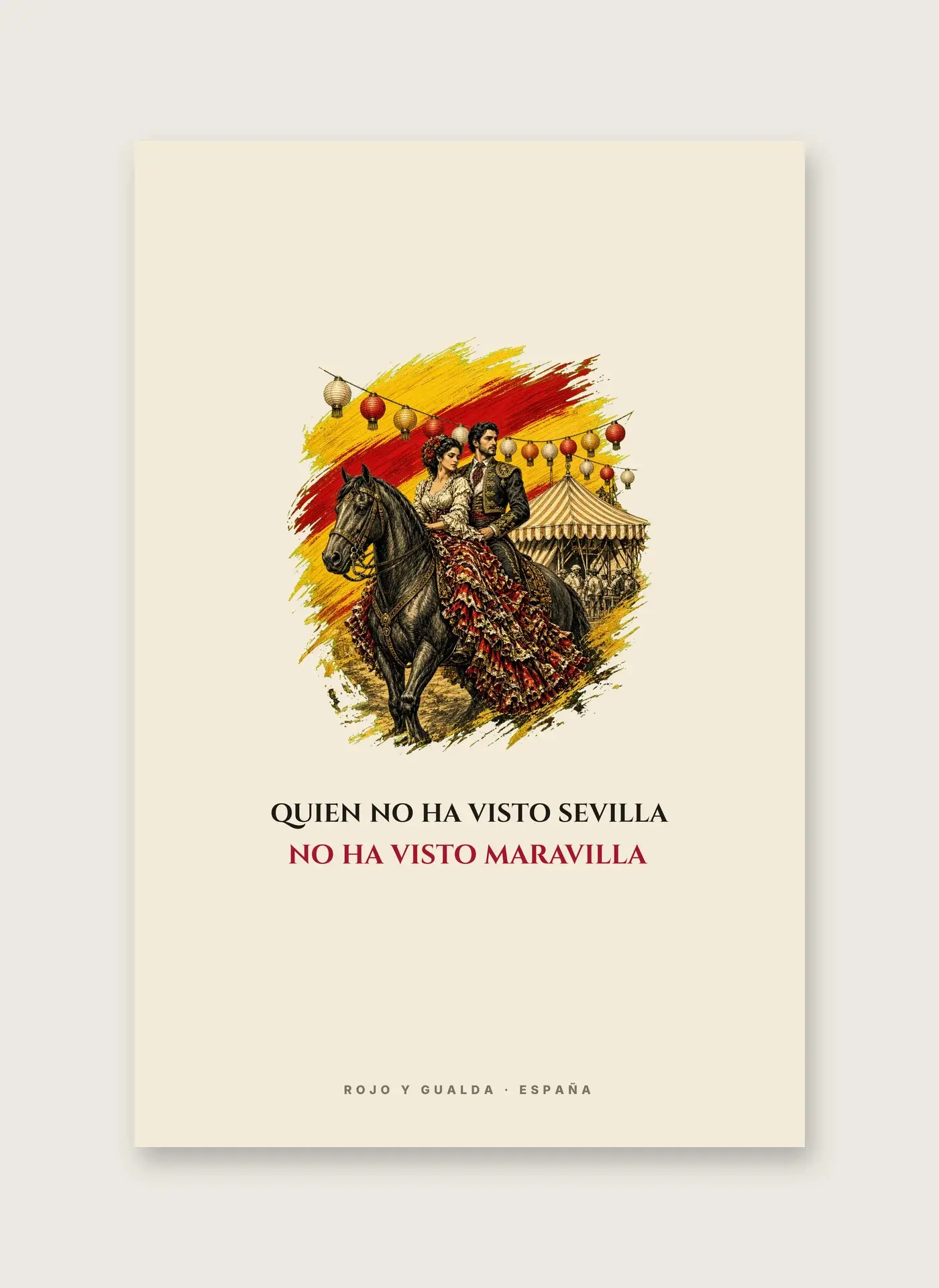 Real de la Feria · Frase — Lámina enmarcada — detalle