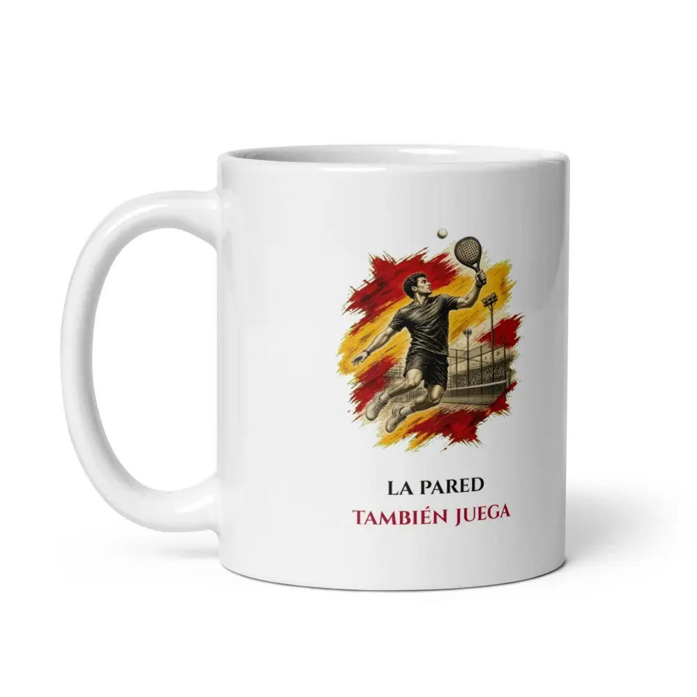 Remate de Pádel · Frase — Taza — White — Handle on Left