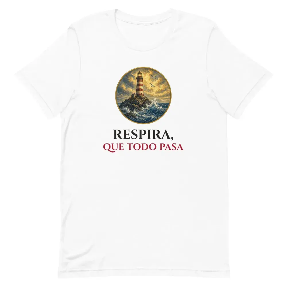 «Respira, que todo pasa» — Camiseta — White — Front