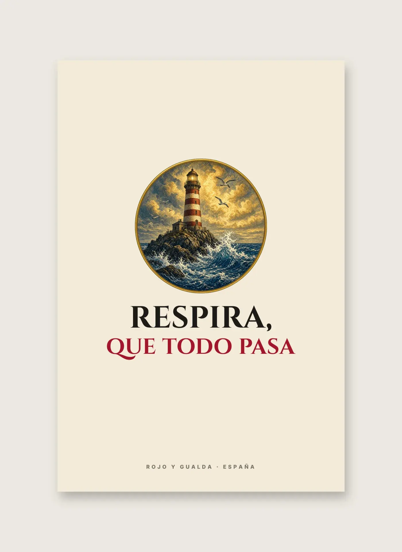 «Respira, que todo pasa» — Lámina enmarcada — detalle