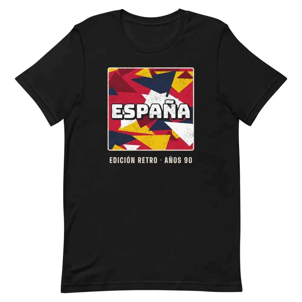 Retro 90 · España — Camiseta — Black — Front