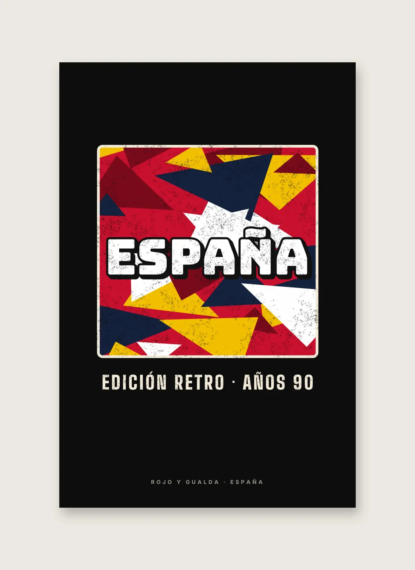 Retro 90 · España — Lámina enmarcada — detalle
