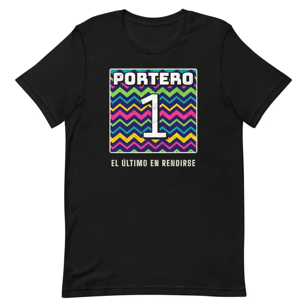 Retro Portero — Camiseta — Black — Front