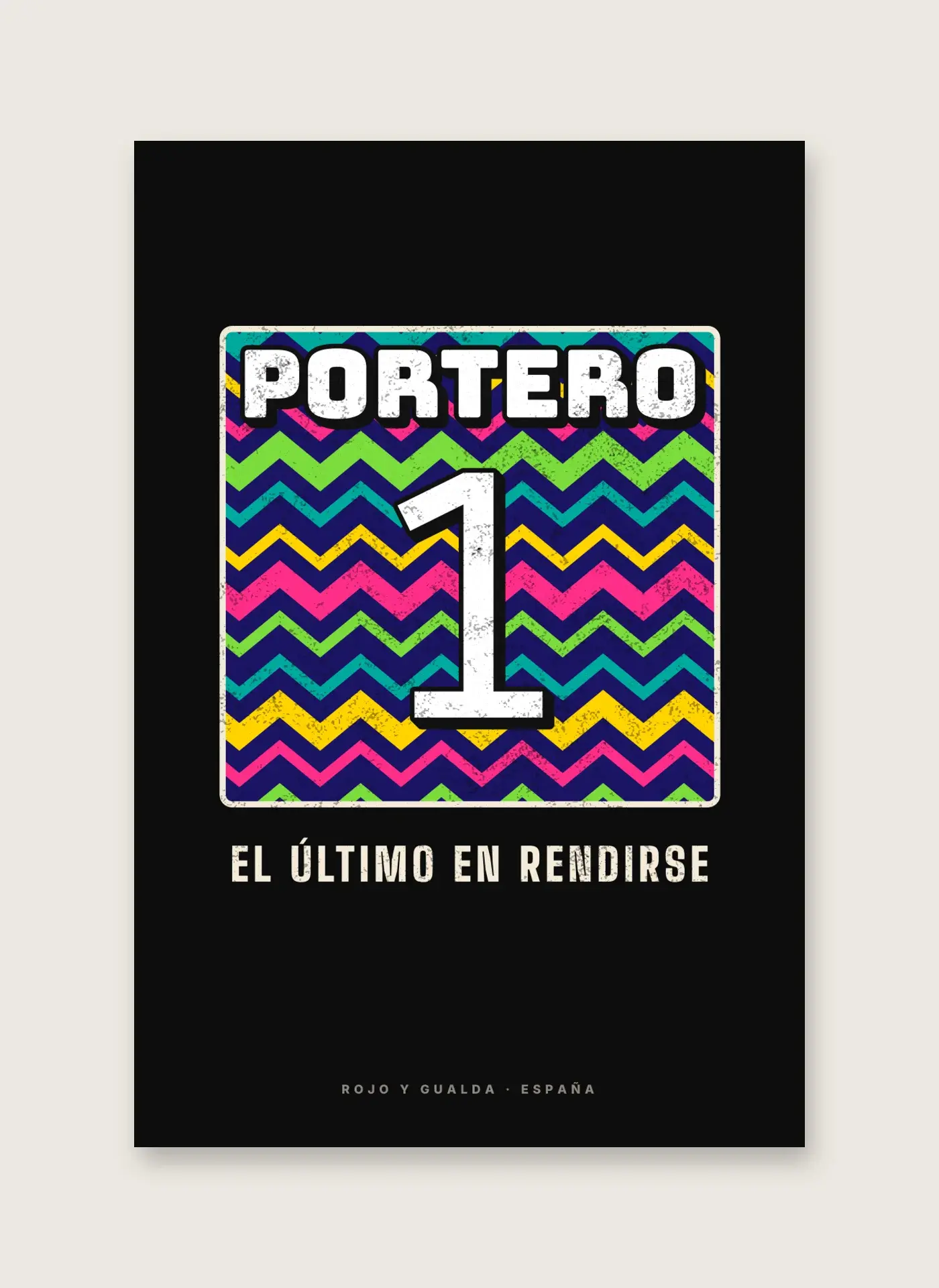 Retro Portero — Lámina enmarcada — detalle