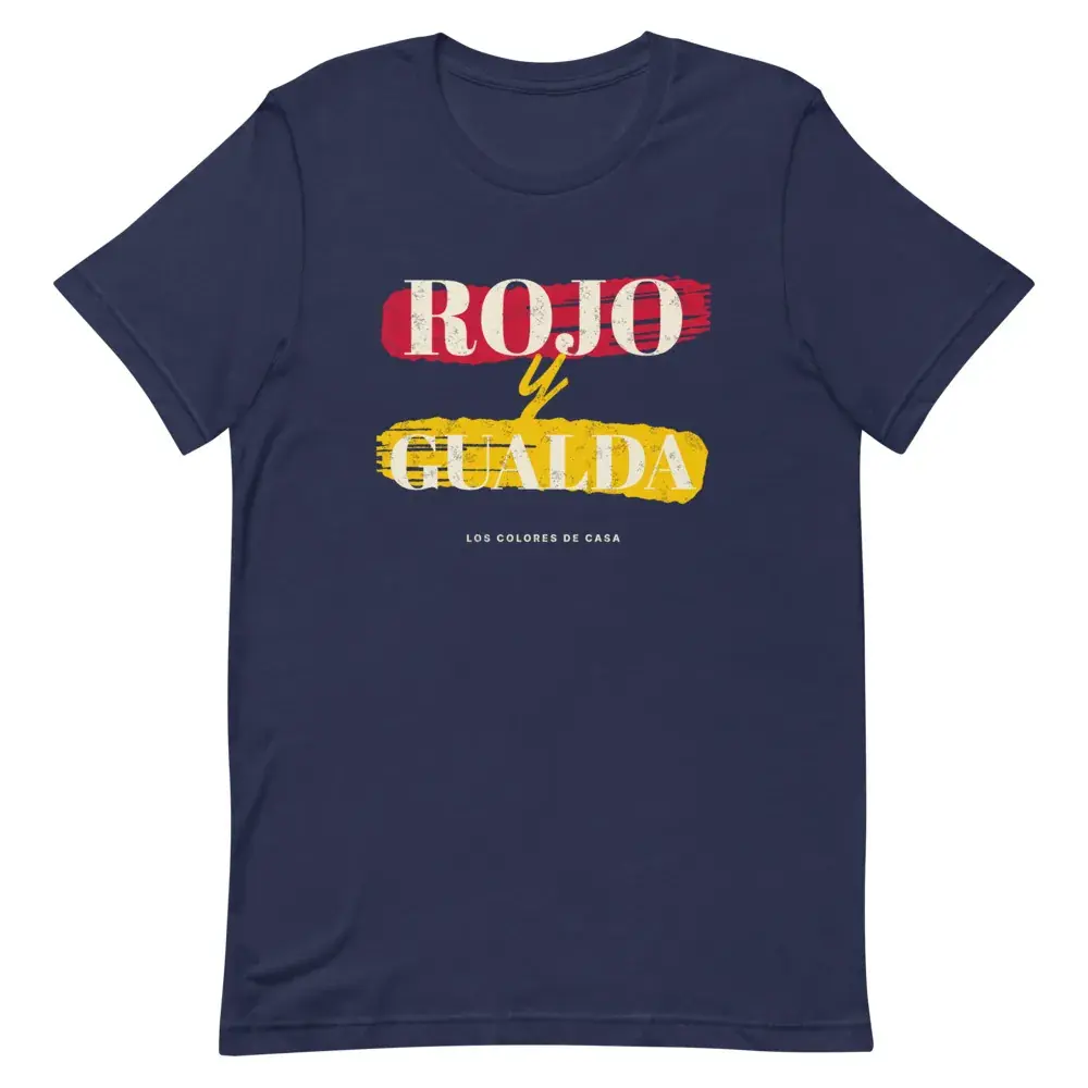 Rojo y Gualda · Pintado — Camiseta — Navy — Front