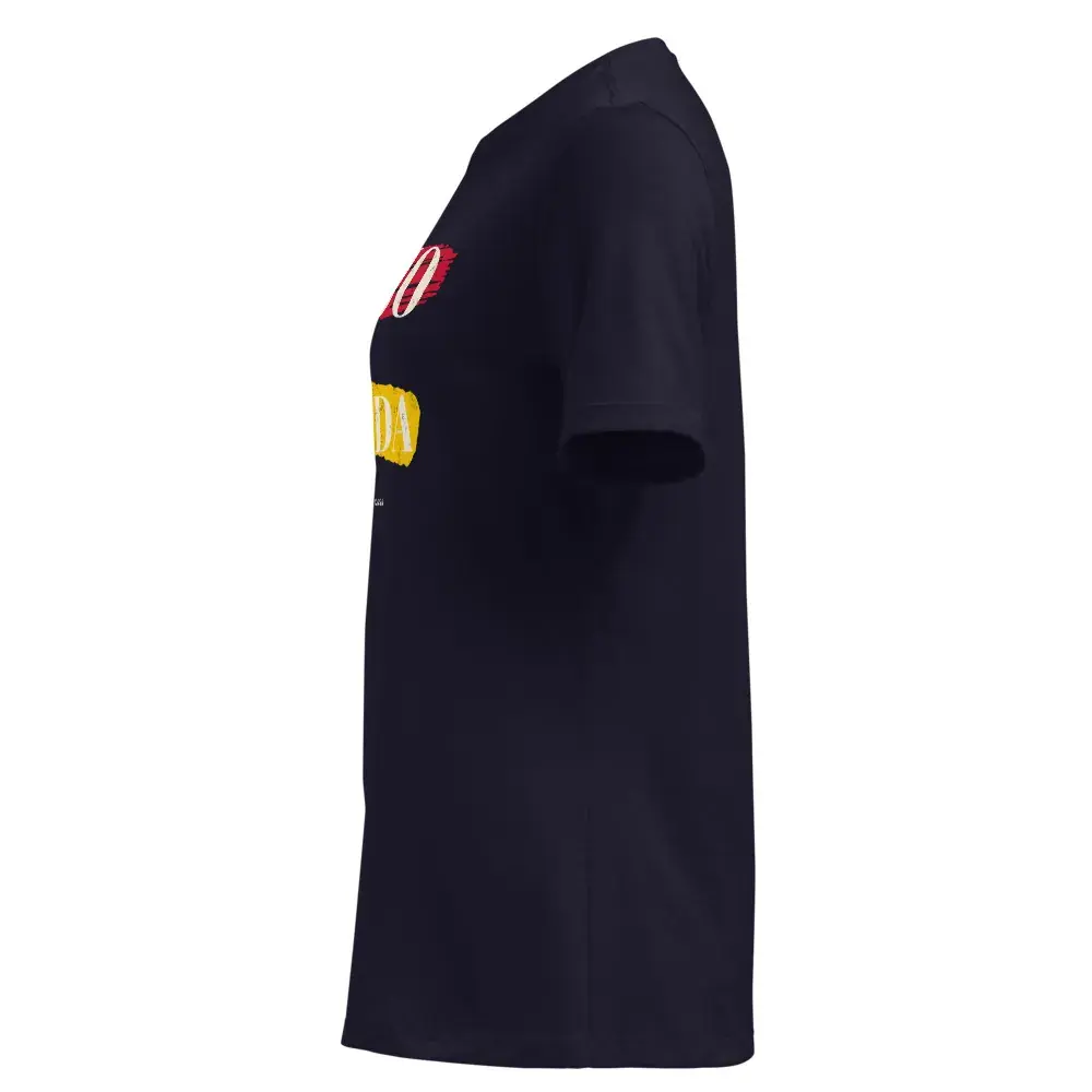 Rojo y Gualda · Pintado — Camiseta de mujer — Navy — Left