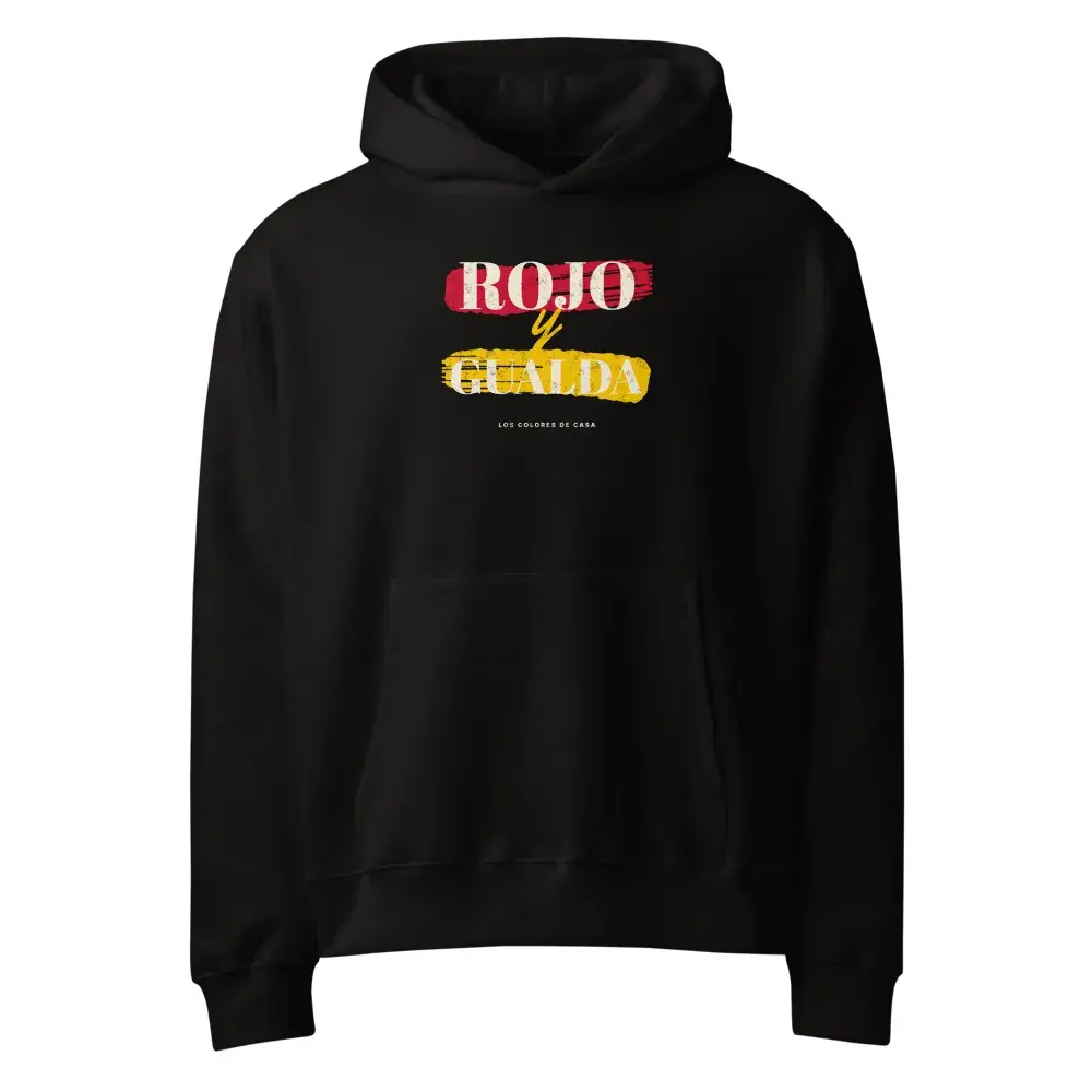 Rojo y Gualda · Pintado — Sudadera oversize con capucha