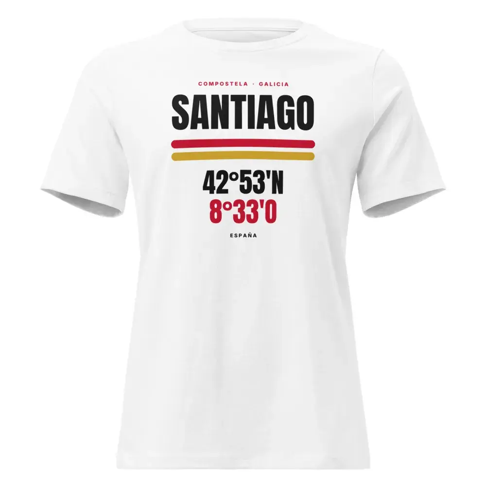 Santiago de Compostela · Cartel (claro) — Camiseta de mujer — White